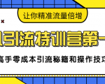 卓凡引流特训营第一期:高手零成本引流秘籍和操作技巧,让你精准流量倍增-资源云