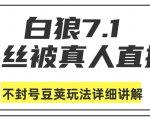 白狼敢死队最新抖音课程:蚕丝被真人直播不封号豆荚(dou+)玩法详细讲解-资源云