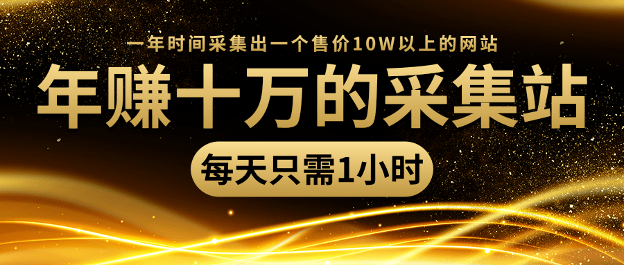 年赚十万的采集站，每天却只需要1小时，一年时间采集出一个售价10W以上的网站-资源云