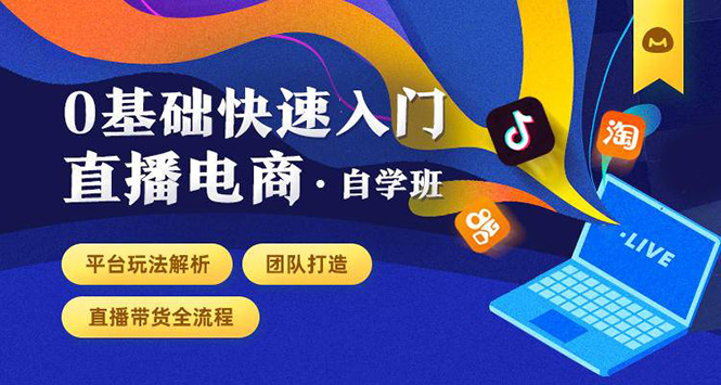 0基础快速入门直播电商课程：直播平台玩法解析-团队打造-带货全流程等环节-资源云