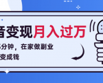 每天15分钟,在家做副业把声音变成钱,声音修炼变现资源月入过万!-资源云