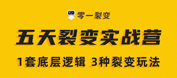 《5天裂变实战训练营》1套底层逻辑+3种裂变玩法，2020下半年微信裂变玩法-资源云