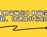 《终极财富秘密》财商学习必修课程,快速提升你的财富(18节视频课)-资源云