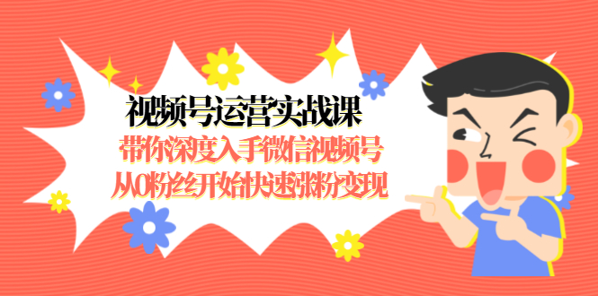视频号运营实战课，带你深度入手微信视频号1.0，从0粉丝开始快速涨粉变现-资源云