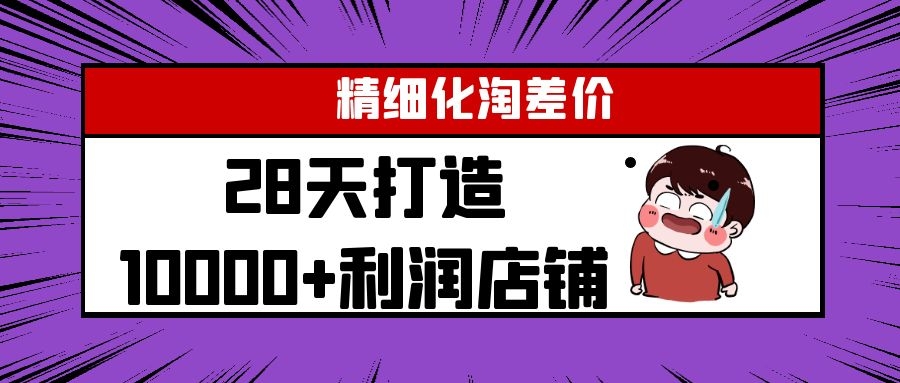Yl精细化淘差价28天打造10000+利润店铺，精细化选品项目（附软件）-资源云