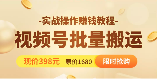 视频号批量运营实战教程，让你一天创作100个高质量视频，日引5W+流量-资源云