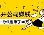 0元开公司赚钱,不花一分钱几天躺赚了30多万,详细操作流程!-资源云