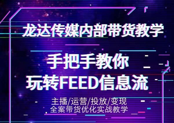 龙达传媒内部抖音带货密训营：手把手教你玩转抖音FEED信息流，让你销量暴增-资源云