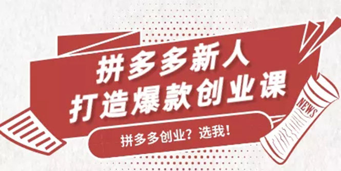 拼多多新人打造爆款创业课：快速引流持续出单，适用于所有新人-资源云