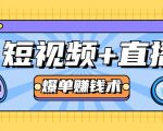 短视频+直播爆单赚钱术,0基础0粉丝 当天开播当天赚 月赚2万(附资料包)-资源云