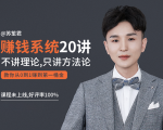 苏笙君的赚钱系统20课 教你从0到1赚到你的第一桶金（不讲理论，只讲方法论）-资源云