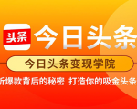今日头条变现学院·打造你的吸金头条账号,打造10W+实操方法 价值2298元-资源云