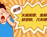 火星船票,全新风口赶紧抓,几天赚一万+摆地摊卖尾货月入一万(5个项目)-资源云