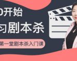 红娘子·从0开始学习剧本杀,你的第一堂剧本杀入门课 简单易懂 市场需求大-资源云