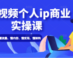 短视频个人ip商业实操课: 懂流量、懂内容、懂变现、懂架构(价值999元)-资源云