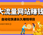 2021大流量网站赚钱,自动化快速赚钱长期项目-资源云