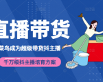 3天从菜鸟成为超级带货抖主播,千万级抖主播培育方案(价值980元)-资源云