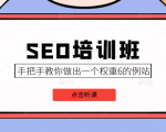 SEO培训班课程,手把手教你做出一个权重6的例站,价值8000元-资源云