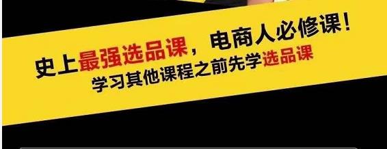 蓝海高利润选品课：你只要能选好一个品，就意味着一年轻松几百万的利润-资源云