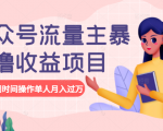 公众号流量主暴利撸收益项目,空闲时间操作单人月入过万-资源云