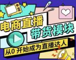 大鹏·电商直播带货课,系统学习直播带货各环节技巧和套路-资源云