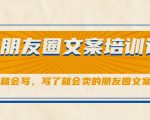 朋友圈文案培训课,听了就会写,写了就会卖的朋友圈文案课-资源云