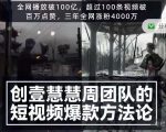 创壹慧慧周短视频爆款方法论,让你快速入门、少走弯路、节省试错成本-资源云