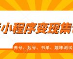 抖音小程序变现集训课,养号、起号、书单、趣味测试、视频剪辑,全套流程-资源云