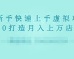 2022年虚拟项目实战指南,新手从0打造月入上万店铺-资源云