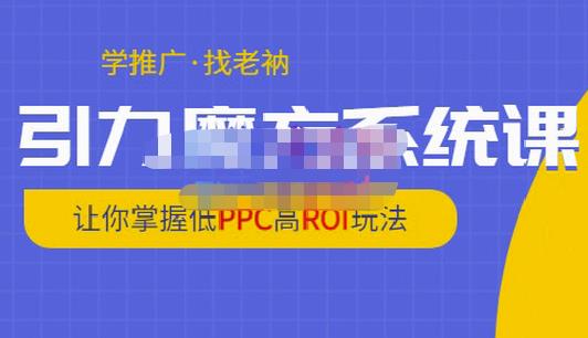 老衲·引力魔方系统课，让你掌握低PPC高ROI玩法，价值299元-资源云