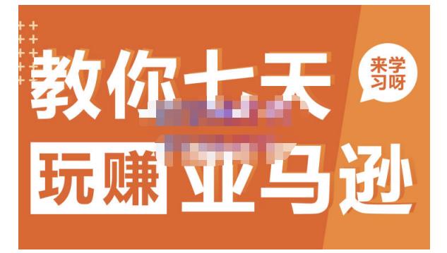 晟尧跨境·教你七天玩赚亚马逊，教你轻松玩赚亚马逊，适合小白学习-资源云