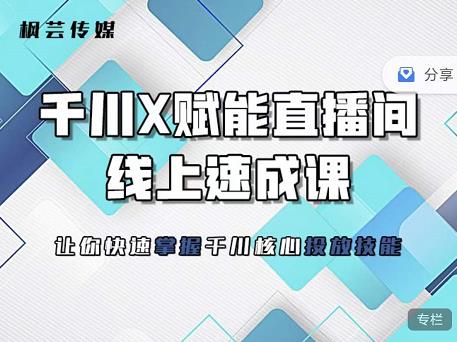 枫芸传媒-线上千川提升课，提升千川认知，提升千川投放效果-资源云
