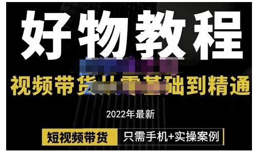 锅锅老师好物分享课程：短视频带货从零基础到精通，只需手机+实操-资源云