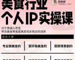 美食行业个人IP实操课,对于普通人而言,带货美食零食是离变现非常近的选择-资源云