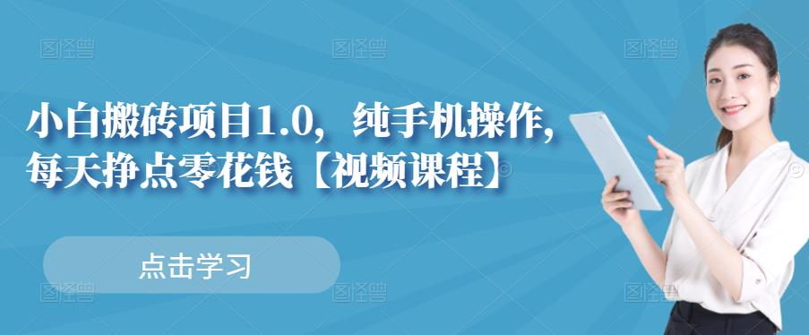 小白搬砖项目1.0，纯手机操作，每天兼职挣点零花钱-资源云
