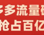 阿杰·拼多多流量破局:如何打黑标,爆款的思路,拼多多流量框架,快速抢占百亿流量-资源云