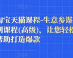 樊剑淘宝天猫课程-生意参谋数据分析系列课程(高级),让您轻松运营店铺,帮助打造爆款-资源云