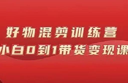 万三好物混剪训练营：小白0到1带货变现课-资源云