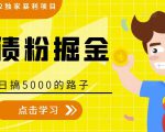 全网2022独家暴利项目,负债粉掘金,日搞5000的路子-资源云