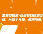 凯哥自媒体·百家号自媒体全套实战赚钱教程,从新手开始,循序渐进,系统的讲解-资源云