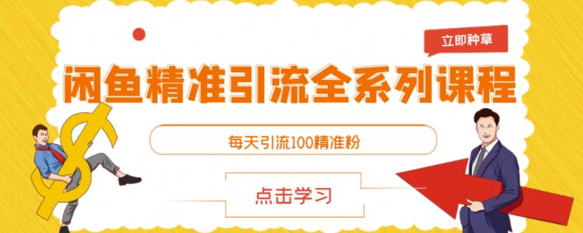 闲鱼精准引流全系列课程，每天引流100精准粉【视频课程】-资源云