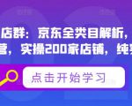 贝千电商店群:京东全类目解析,京东店群专业运营,实操200家店铺,纯实战经验-资源云