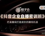 桔子会《抖音企业自播密训班》,把直播间打造成你的赚钱机器-资源云