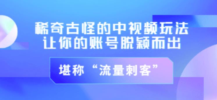 不讲李·稀奇古怪的冷门中视频冷门玩法，让你的账号脱颖而出，成为流量刺客！（图文+视频）-资源云