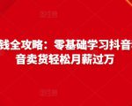 抖音电商赚钱全攻略：零基础学习抖音种草，靠抖音卖货轻松月薪过万-资源云