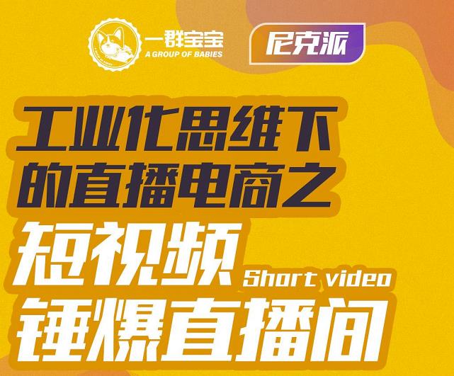 尼克派·工业化思维下的直播电商之短视频锤爆直播间，听话照做执行爆单-资源云