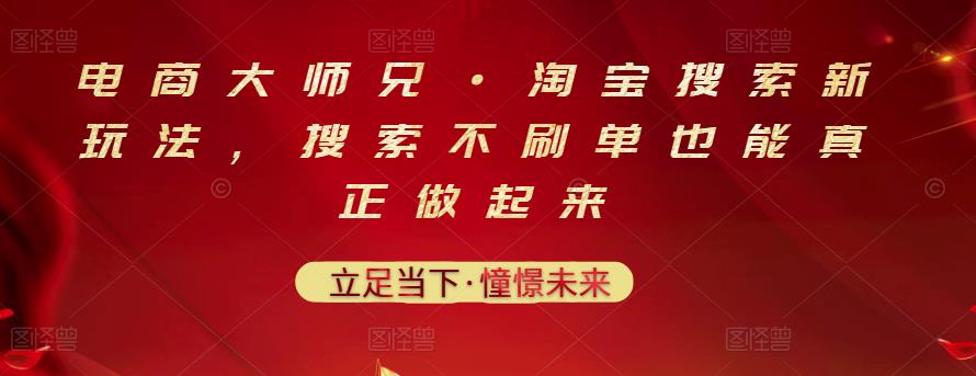 电商大师兄·淘宝搜索新玩法，搜索不刷单也能真正做起来-资源云