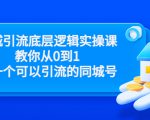 同城引流底层逻辑实操课,教你从0到1做一个可以引流的同城号(价值4980)-资源云