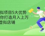 拆解虚拟项目5大优势，0基础教你打造月入上万虚拟店铺（无水印）-资源云