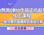 电商自然流0粉0作品正价起号线上课程:一套完善的直播带货落地方案-资源云